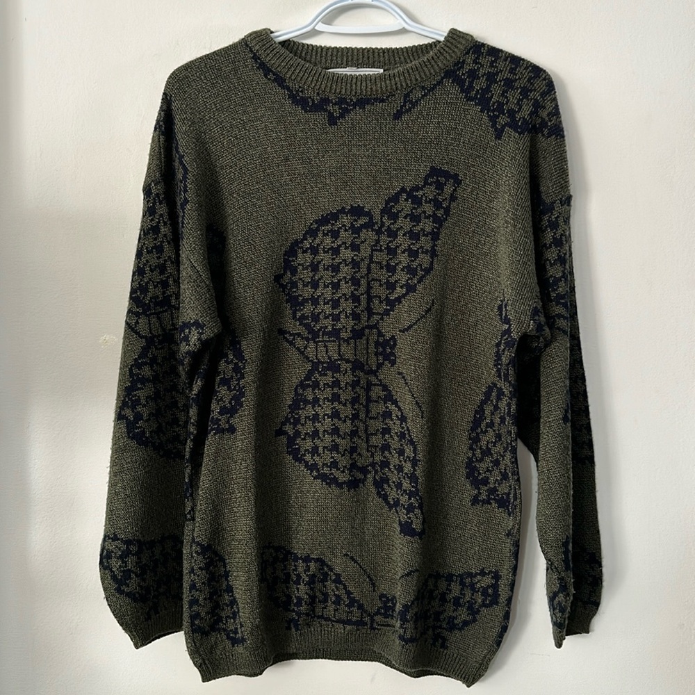 🔥🔥Olsen Cute Vintage butterfly Sweater Women's Sz small